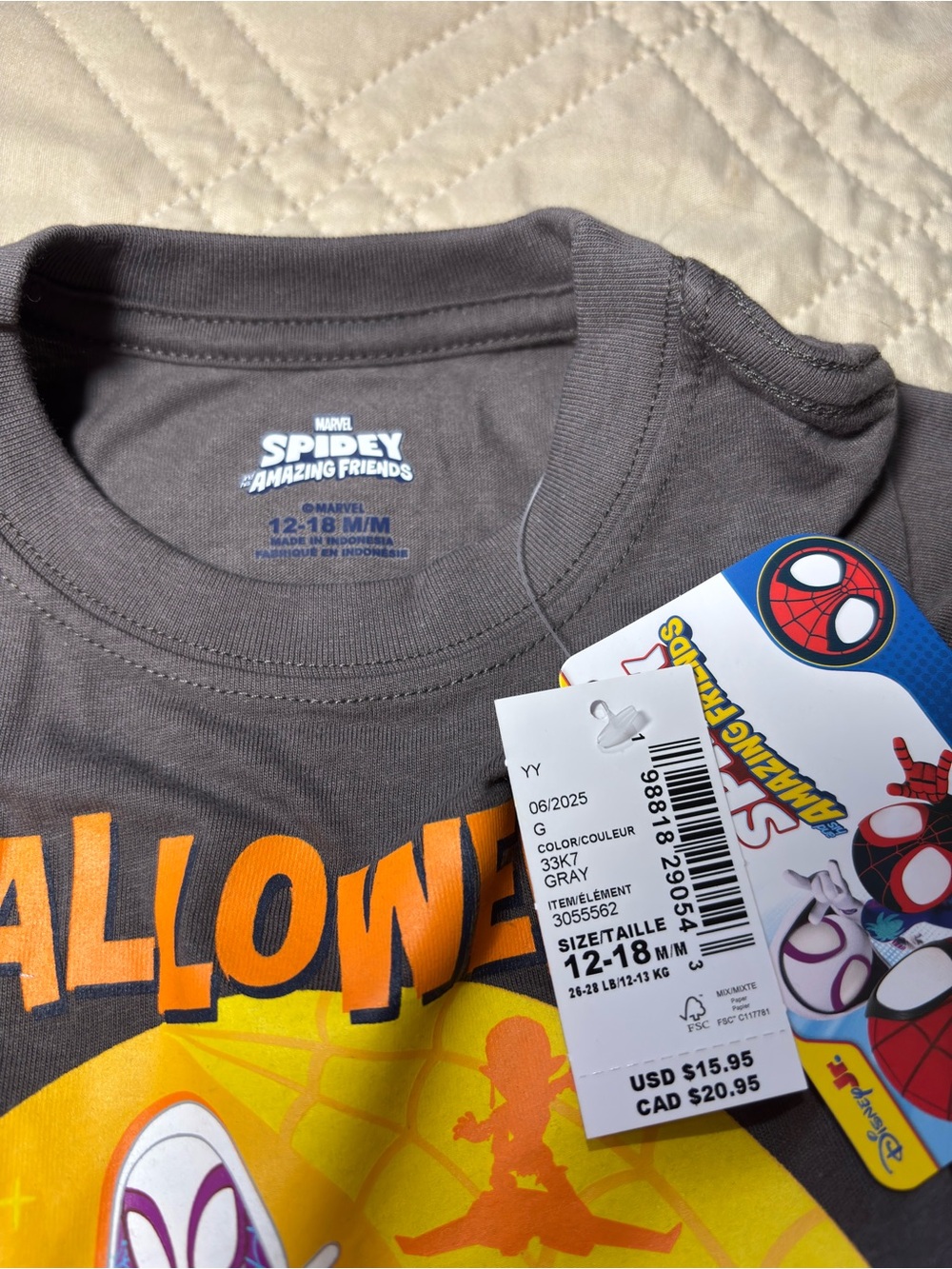 Spidey 12-18M Halloween Team-Up Graphic Tee - Picture 4 of 4